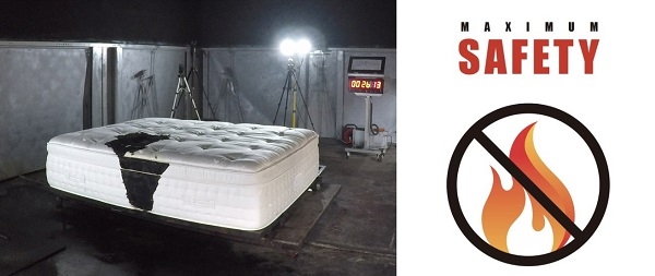 시몬스 침대, 국내 최초 난연 매트리스 개발