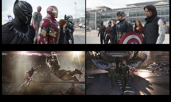 (위)'캡틴 아메리카: 시빌 워' (아래)'토르: 라그나로크' '블랙 팬서'/사진=넷플릭스
