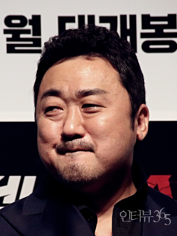 23일 오전 서울 강남구 CGV압구정에서 열린 영화 '성난황소' 제작보고회에 참석한 배우 마동석/사진=박상훈기자