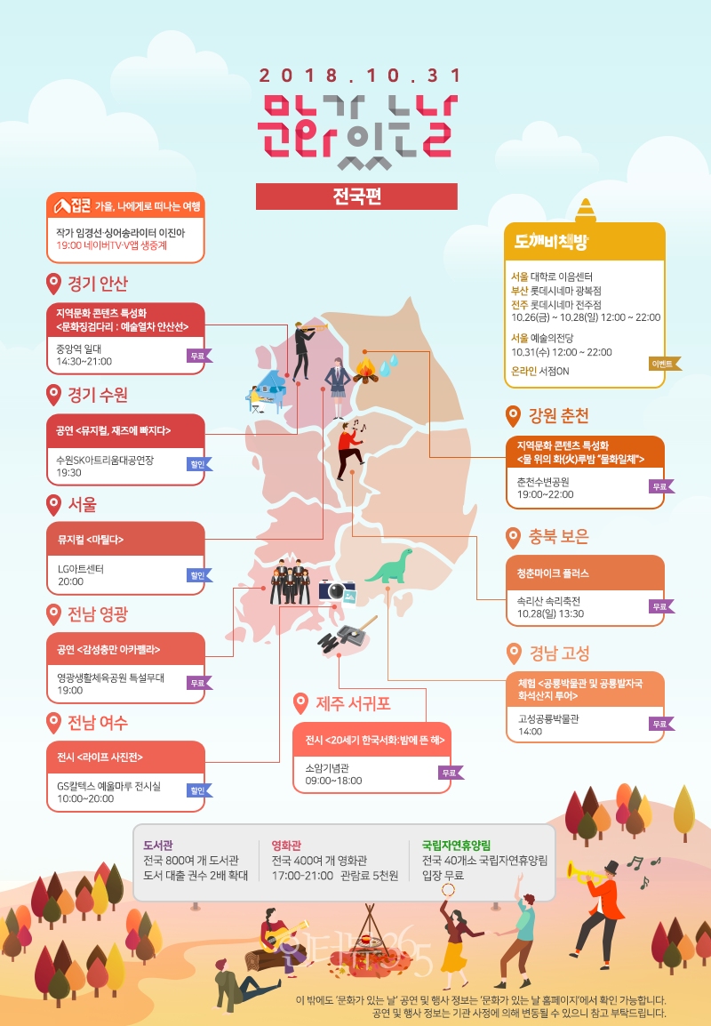 10월 문화가 있는 날 행사 지도/사진=문화체육관광부