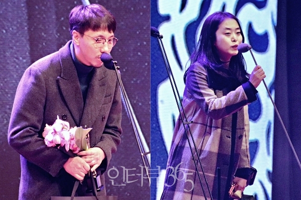 '베스트 스타상' 상업영화 감독상 수상자 윤종빈, 독립영화 감독상 수상자 전고운/사진=인터뷰365