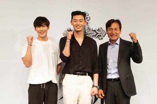 '사자' 출연 배우 우도환, 박서준, 안성기/사진=롯데엔터테인먼트