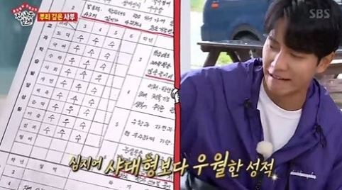 김승기 생활 기록표/사진=SBS
