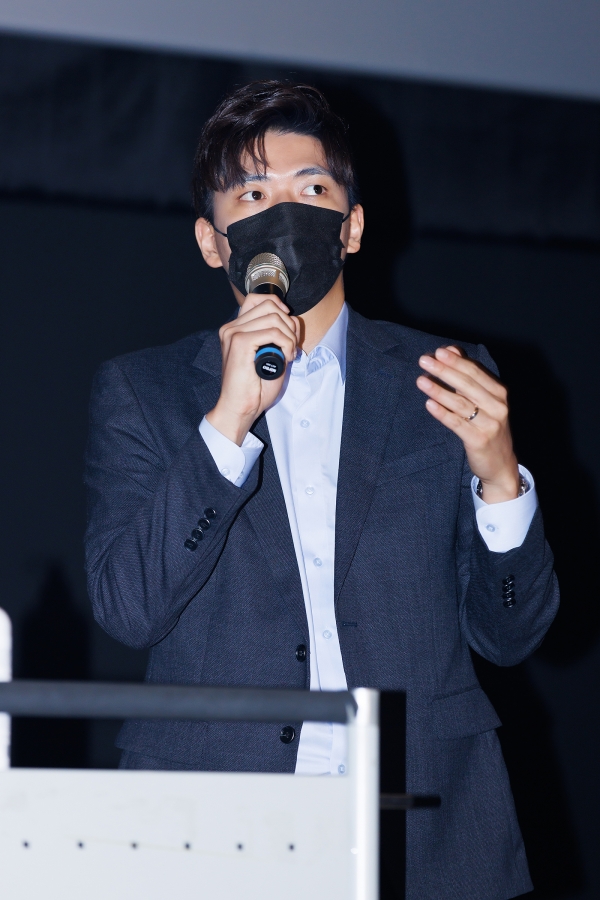 4DPLEX Contents Biz. 방준식 팀장의 발표 모습 1