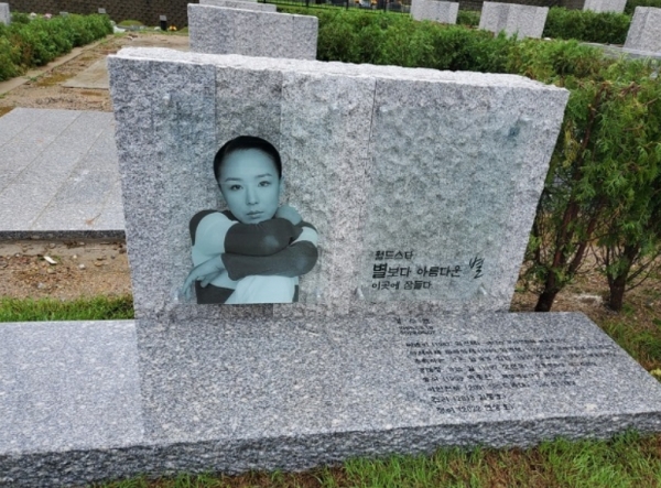 故 강수연의 8월 18일 생일에 맞춰 봉안묘로 이장했다. (사진=강수연가족 제공)