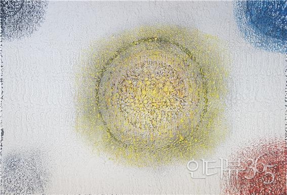 우주창조2020-10, 150x210cm, 한지에 먹과 유채