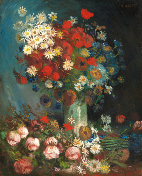 반 고흐, 들꽃과 장미가 있는 정물, 1886-1887 ©Kröller-Müller Museum, Otterlo, The Netherlands (사진제공=서울센터뮤지엄)