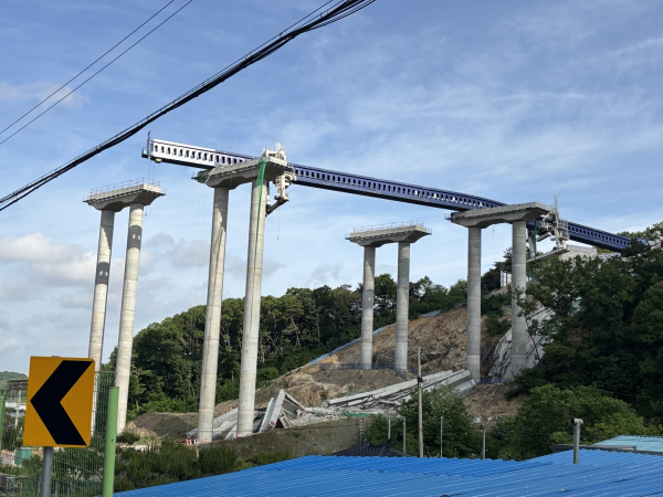 안성 청룡천교붕괴 현장