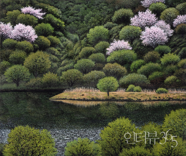 빛이 머문 고요한 강변(73x62cm) 작은용량