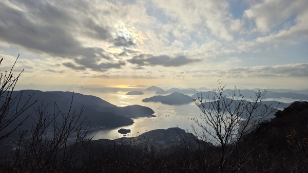 거제 노자산 윤슬전망대에서 바라본 한려수도