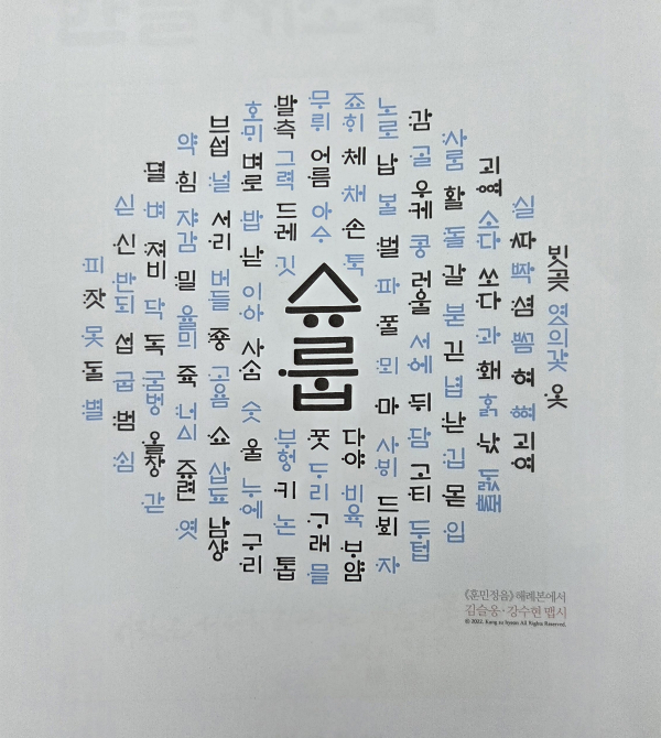 훈민정음 해례본 한글 124자