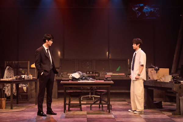 뮤지컬 '라져' 공연 장면. 스카일러 역 주민진 배우, 디디 역 박주혁 배우./사진제공=창작하는공간